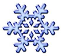 blue snowflake on a transparent background