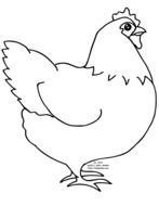 Hen Clip Art drawing