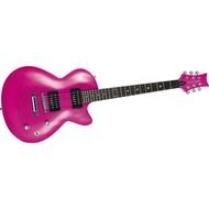 female pink rock guitar