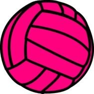 Pink Volleyball Clip Art