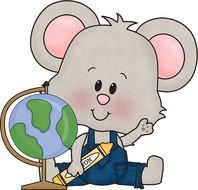 Clip art of cartoon mouse