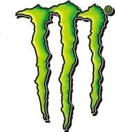 Red Monster Energy Logo drawing