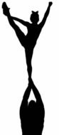 Cheer Stunt Silhouette Clip Art