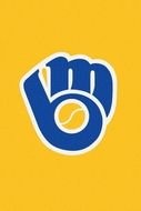 Milwaukee Brewers, poster with Logo of baseball team