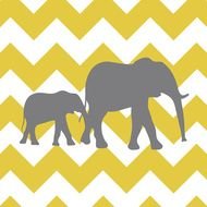 Yellow And Gray Chevron Border Clip Art