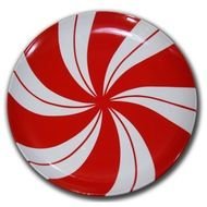 round christmas candy with mint
