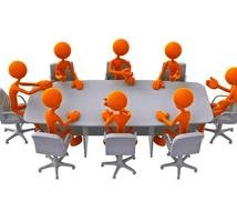 Teacher Meeting Clip Art drawing