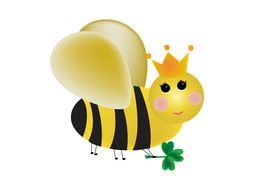 Clip art of Cartoon Queen Bee