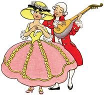 Clip art of Vintage Couple