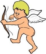 Valentine Cupid Clip Art drawing