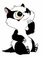 drawing of a little raccoon