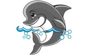 Ä°llustration of Cute Baby Dolphin
