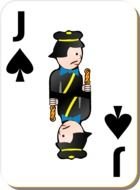 playing card in the form of jack