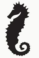 Seahorse Silhouette Clip Art