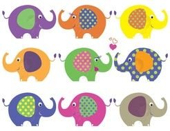 Cute Baby Elephant Clip Art N6