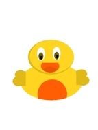 painted little rubber duck