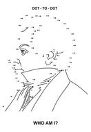 black and white portrait of a man for coloring