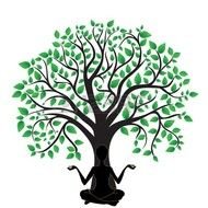 green Oak Tree drawing
