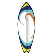 Clip art of Surfboard