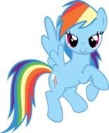 blue Little Pony Rainbow Dash drawing