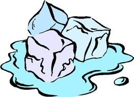 drawn melted ice cubes