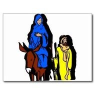 Mary And Joseph On A Donkey Clip Art