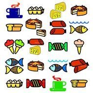 Food set Clip Art drawing