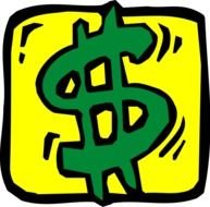 dollar symbol on a yellow square