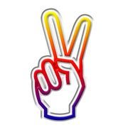 Peace Sign Fingers Symbol N2