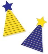 Blue amp Gold Striped New Years Hats