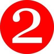Red Number 2 Clip Art