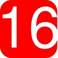Number 16 Clip Art N2