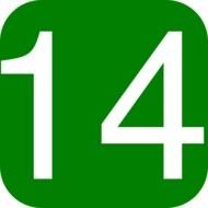 Number 14 Clip Art N2