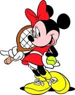 Mickey Mouse Playing Tennis