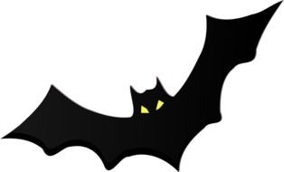 black Bat Clip Art drawing