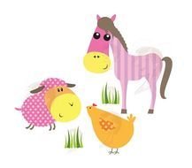 Baby Farm Animals Clipart Cute Animal By May PL Digital Art $9