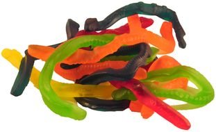 Colorful jelly worms clipart