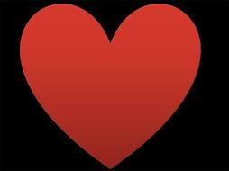 heart on the black background