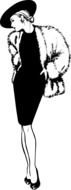 Black And White Woman drawing