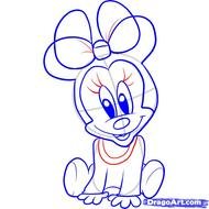 How To Draw Minnie Mouse Step By