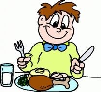 Eating Dinner drawing