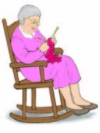 knitting old woman