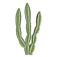 Cactus with three branches, drawing