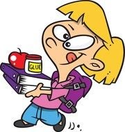 Ä°llustration of Cartoon Getting Ready For School