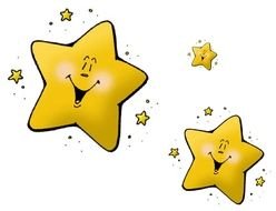 yellow Stars Clip Art drawing