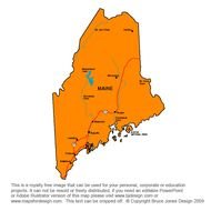 Maine State Map Printable