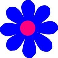 Blue Flower Clip Art N16