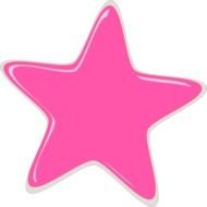 Pink Star Clip Art N12