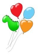 balloons for a birthday party as a graphic illustration