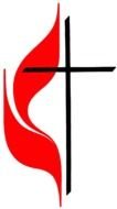 United Methodist Church Logo Flame And Cross drawing